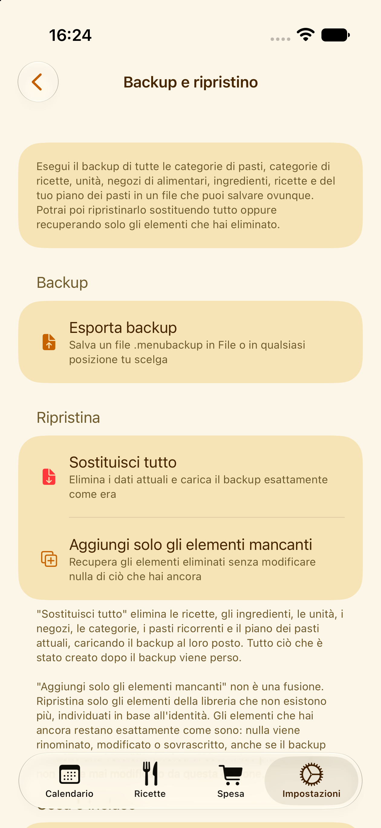 Ripristino di un backup in PlanPot