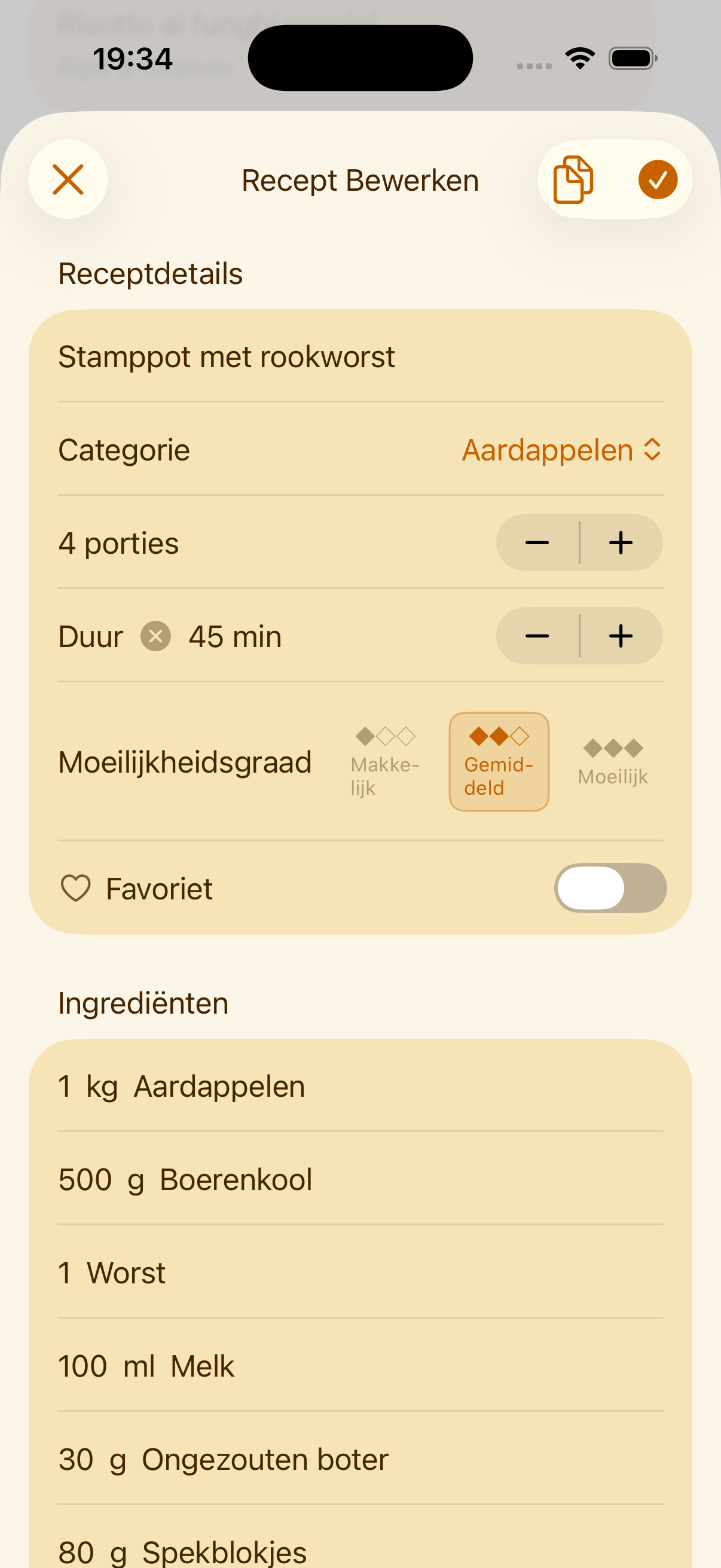 Een recept handmatig invoeren in PlanPot