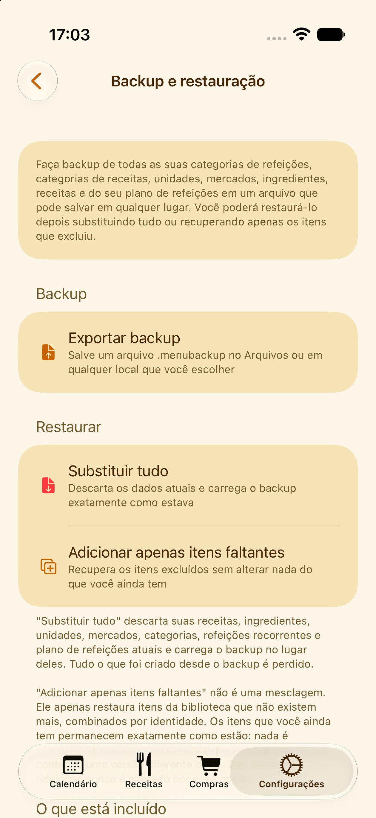 Restaurando um backup no PlanPot